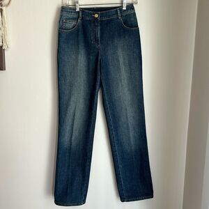 St. JOHN Women Medium wash straight leg blue jeans denim size 2 EUC!